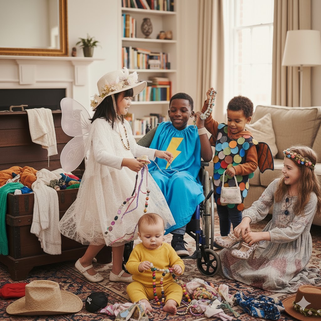 How to create a DIY dress-up box using preloved finds